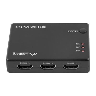 Lanberg SWV-HDMI-0003 Video-Umschalter - 4K HDMI 4 Anschlüsse Lanberg SWV-HDMI-0003 Video-Umschalter - 4K HDMI 4 Anschlüsse