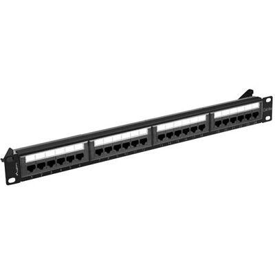 Panneau de brassage Lanberg - 1U, Cat 6A UTP, Noir - Monté en rack - Publicité Panneau de brassage Lanberg - 1U, Cat 6A UTP, Noir - Monté en rack - Publicité