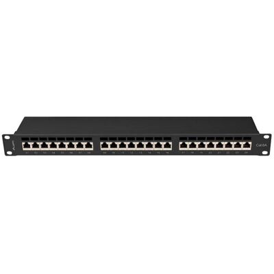 Lanberg Modelo PPSA-1024-B Panel de parches en rack - Cat 6A, 24 puertos, negro Lanberg Modelo PPSA-1024-B Panel de parches en rack - Cat 6A, 24 puertos, negro