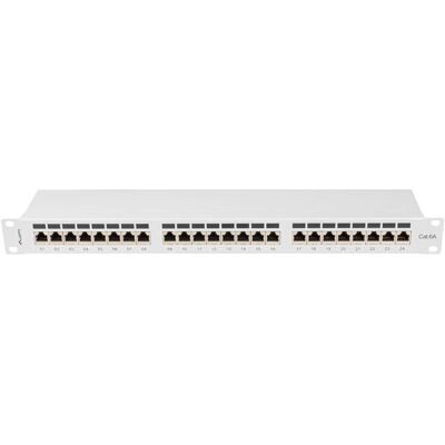 Lanberg PPSA-1024-S 24-portowy rack patch panel - Szary - 1U Lanberg PPSA-1024-S 24-portowy rack patch panel - Szary - 1U