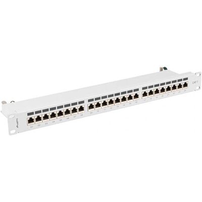 Lanberg PPS7-1024-S Panel de conexiones - 24 puertos, gris, 1U Lanberg PPS7-1024-S Panel de conexiones - 24 puertos, gris, 1U