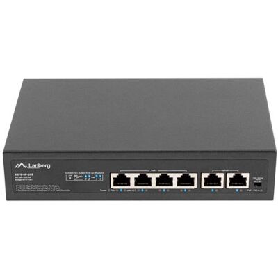 Lanberg RSFE-4P-2FE-60 Netzwerkswitch - 6 Ports, 1U, Schwarz Lanberg RSFE-4P-2FE-60 Netzwerkswitch - 6 Ports, 1U, Schwarz