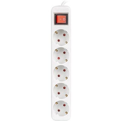 Extensión de corriente Lanberg 1.5m - 5 enchufes - Interior - Blanco Extensión de corriente Lanberg 1.5m - 5 enchufes - Interior - Blanco