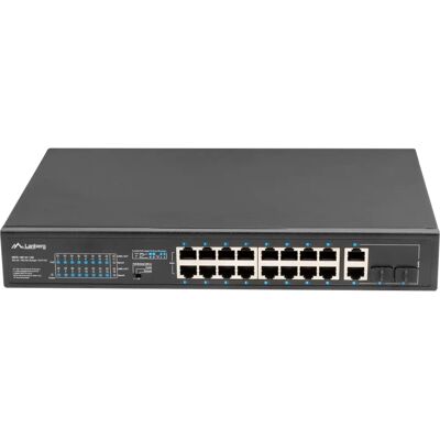 Lanberg RSFE-16P-2C-150 unmanaged Gigabit Ethernet PoE Switch - 1U Schwarz Lanberg RSFE-16P-2C-150 unmanaged Gigabit Ethernet PoE Switch - 1U Schwarz