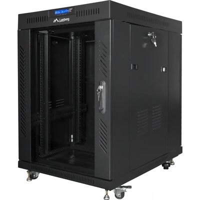 Lanberg 15U Rack szekrény - Fekete Lanberg 15U Rack szekrény - Fekete