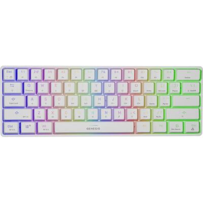 Klawiatura do gier RGB Genesis Thor 660 - Biała - Bezprzewodowa & Przewodowa Klawiatura do gier RGB Genesis Thor 660 - Biała - Bezprzewodowa & Przewodowa