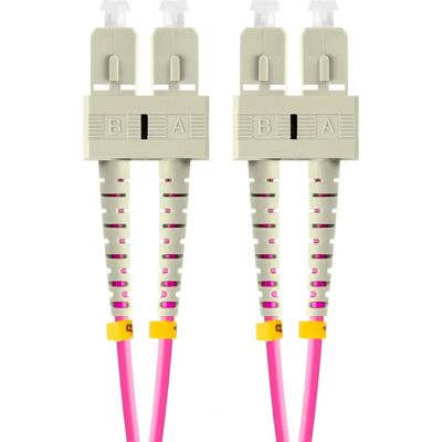 Lanberg Glasfaserkabel - Flieder - 1m - OM4 - Duplex Lanberg Glasfaserkabel - Flieder - 1m - OM4 - Duplex