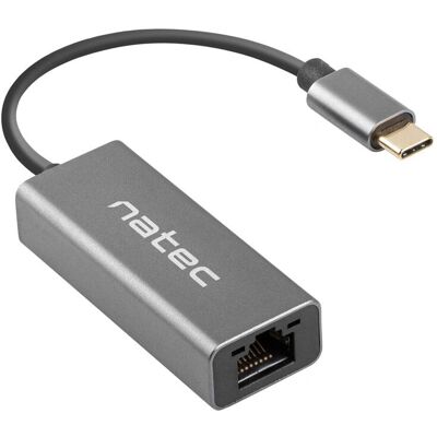 NATEC - Cricket - USB-C - Ethernet RJ45 - Nätverkskort NATEC - Cricket - USB-C - Ethernet RJ45 - Nätverkskort