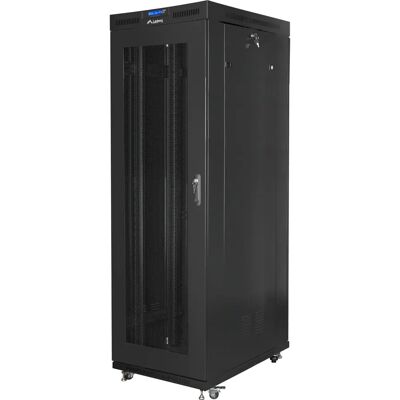 Lanberg 27U Rack-Schrank - Mesh-Tür, LCD, 800x1200 - Schwarz Lanberg 27U Rack-Schrank - Mesh-Tür, LCD, 800x1200 - Schwarz