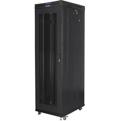 Lanberg 42U Schwarzes Rack-Gehäuse - 19 Zoll, Aktive Kühlung, Schloss Lanberg 42U Schwarzes Rack-Gehäuse - 19 Zoll, Aktive Kühlung, Schloss