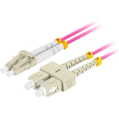 Lanberg Lila OM4 LC/SC Duplex Glasfaserkabel - 1m Lanberg Lila OM4 LC/SC Duplex Glasfaserkabel - 1m