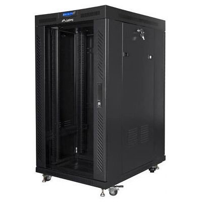 Lanberg 22U Rack Schrank - Glastür, Flat Pack, Schwarz Lanberg 22U Rack Schrank - Glastür, Flat Pack, Schwarz
