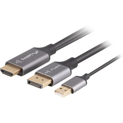 Câble HDMI à DisplayPort Lanberg - 1M, Noir, Support 4K - Publicité Câble HDMI à DisplayPort Lanberg - 1M, Noir, Support 4K - Publicité