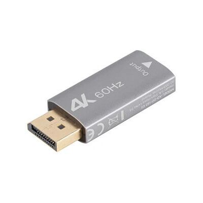 Lanberg Modell AD-DP-HD-01 DisplayPort til HDMI Adapter - Sølv Lanberg Modell AD-DP-HD-01 DisplayPort til HDMI Adapter - Sølv
