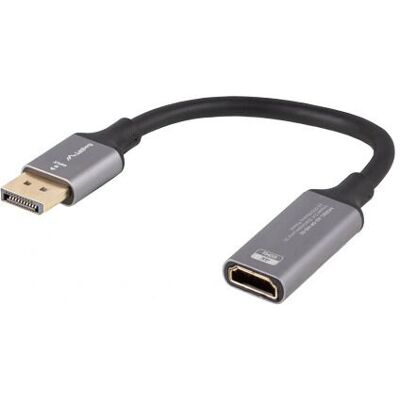 Adaptateur Lanberg Argent 0,2m DisplayPort HDMI - Câble Vidéo - Publicité Adaptateur Lanberg Argent 0,2m DisplayPort HDMI - Câble Vidéo - Publicité