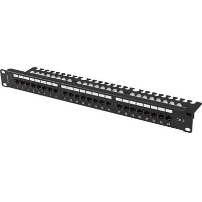 Lanberg PPU6-1124-B Stahl 24-Port Patch Panel - Patch Panel Lanberg PPU6-1124-B Stahl 24-Port Patch Panel - Patch Panel