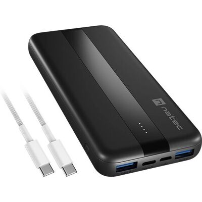 Powerbank Natec NPB-2294 - 10000mAh, Musta, USB-C & USB-A Powerbank Natec NPB-2294 - 10000mAh, Musta, USB-C & USB-A