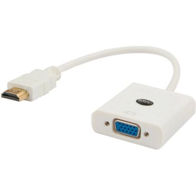 Savio CL-27 Videokabel-Adapter - VGA zu HDMI - 0,2 m - Weiß Savio CL-27 Videokabel-Adapter - VGA zu HDMI - 0,2 m - Weiß