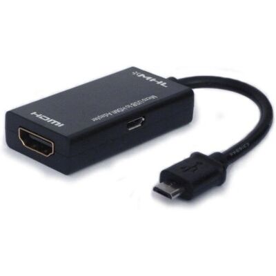 Savio CL-32 Micro-USB zu HDMI Adapter - Schwarz Savio CL-32 Micro-USB zu HDMI Adapter - Schwarz
