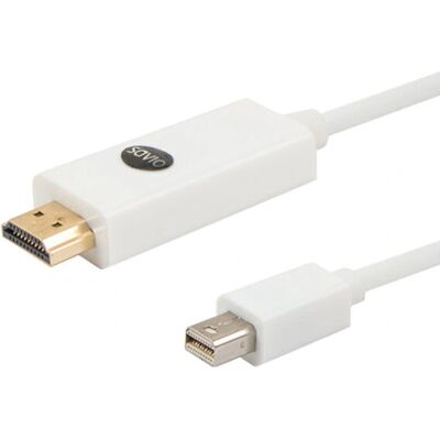 Savio CL-83 Videokabel-Adapter - 1,8 m Mini DisplayPort HDMI Weiß Savio CL-83 Videokabel-Adapter - 1,8 m Mini DisplayPort HDMI Weiß