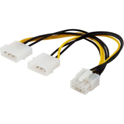 SAVIO AK-18 Stromkabel - 0,18 m - 8-poliger EPS, 2 x Molex 4-polig - Stromkabel SAVIO AK-18 Stromkabel - 0,18 m - 8-poliger EPS, 2 x Molex 4-polig - Stromkabel