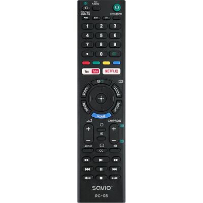 Savio RC-08 Universalfernbedienung - Infrarot - Schwarz - Für Sony Savio RC-08 Universalfernbedienung - Infrarot - Schwarz - Für Sony