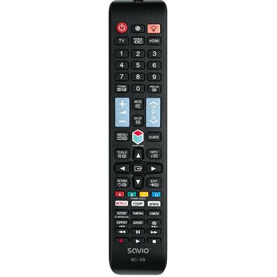 Savio RC-09 Universalfernbedienung für Samsung Smart TV - Schwarz Savio RC-09 Universalfernbedienung für Samsung Smart TV - Schwarz