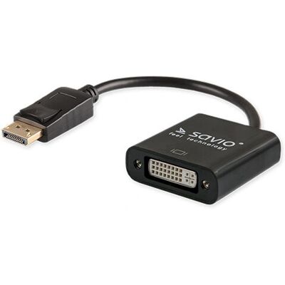 Savio CL-90/B Adapter DisplayPort zu VGA - 0,2m Savio CL-90/B Adapter DisplayPort zu VGA - 0,2m