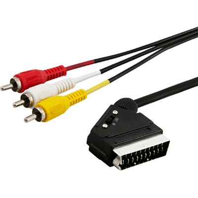Savio CL-133 Mehrfarben AV Kabel 2m - SCART zu 3 RCA Savio CL-133 Mehrfarben AV Kabel 2m - SCART zu 3 RCA