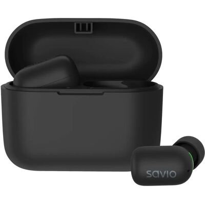 Savio TWS-09 Schwarze Kabellose In-Ear-Kopfhörer - Headphones Savio TWS-09 Schwarze Kabellose In-Ear-Kopfhörer - Headphones