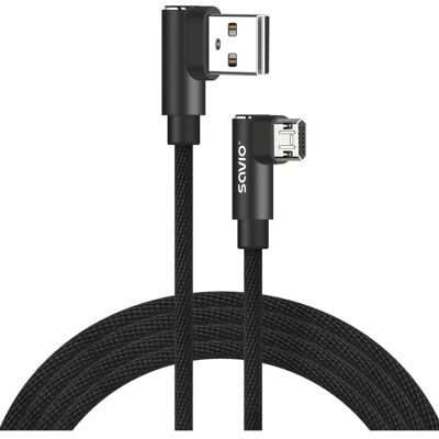 Savio CL-161 USB Micro-USB-Kabel - 1m, Beidseitig, Geflochten, Schwarz Savio CL-161 USB Micro-USB-Kabel - 1m, Beidseitig, Geflochten, Schwarz