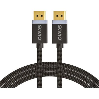 SAVIO 1m Schwarzes DisplayPort Kabel - DisplayPort 1.4 SAVIO 1m Schwarzes DisplayPort Kabel - DisplayPort 1.4
