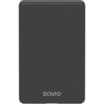 Custodia di archiviazione Savio AK-65 - Nera - 2,5" - HDD/SSD Custodia di archiviazione Savio AK-65 - Nera - 2,5" - HDD/SSD