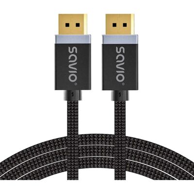 Câble DisplayPort Savio CL-176 - 3m, Noir Câble DisplayPort Savio CL-176 - 3m, Noir
