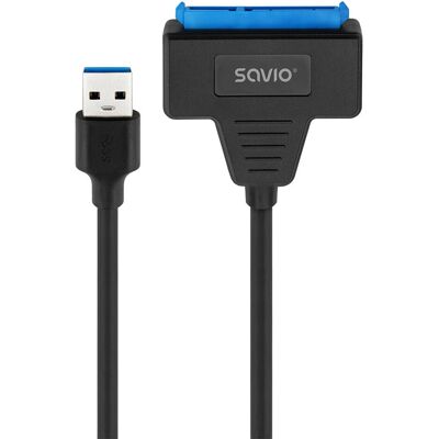 Savio USB zu SATA Adapter - 2,5 Zoll, Schwarz, USB 3.1 Savio USB zu SATA Adapter - 2,5 Zoll, Schwarz, USB 3.1