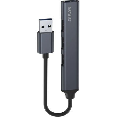 Hub USB Savio AK-70 - 4 Porte - Alluminio Hub USB Savio AK-70 - 4 Porte - Alluminio