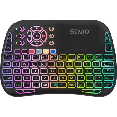 Savio Savmkw-04 Wireless RGB Tastatur - Für TV & Gaming Savio Savmkw-04 Wireless RGB Tastatur - Für TV & Gaming