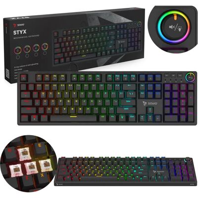 Tastiera Meccanica Savio Styx Outemu Marrone - RGB Gaming Tastiera Meccanica Savio Styx Outemu Marrone - RGB Gaming