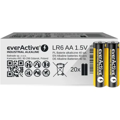 Alkalická baterie LR6 AA Everactive - Jednorázová 1,5V Alkalická baterie LR6 AA Everactive - Jednorázová 1,5V