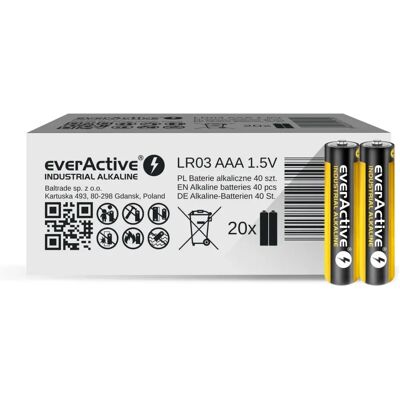 Everactive LR03 AAA Alkalibatterien - Packung mit 40 Everactive LR03 AAA Alkalibatterien - Packung mit 40