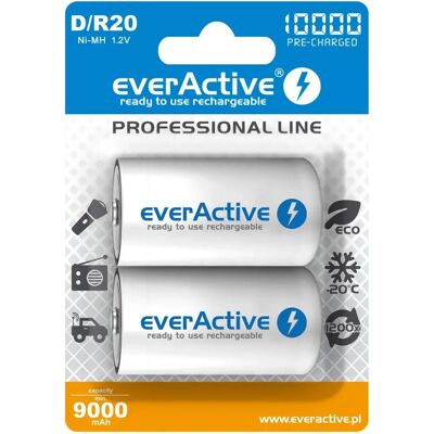 Everactive R20/D NiMH Wielokrotnego ładowania Bateria 10000mAh - Dom Everactive R20/D NiMH Wielokrotnego ładowania Bateria 10000mAh - Dom