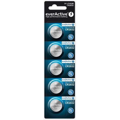 Bateria de lítio Everactive CR2032 - Pacote com 5 Bateria de lítio Everactive CR2032 - Pacote com 5