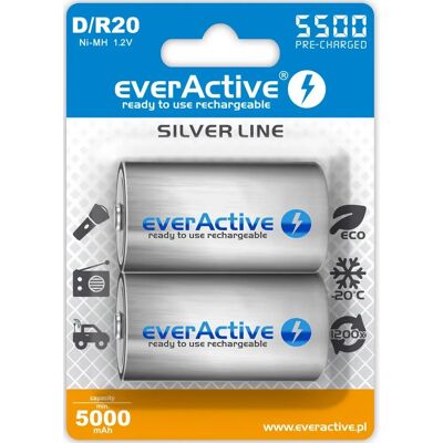 Everactive EVHRL20-5500 dobíjecí domácí baterie - NiMH D 5500mAh Everactive EVHRL20-5500 dobíjecí domácí baterie - NiMH D 5500mAh