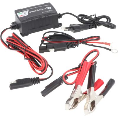 EverActive Automatischer Batterielader - 6V/12V, Mikroprozessor, Kompakt EverActive Automatischer Batterielader - 6V/12V, Mikroprozessor, Kompakt