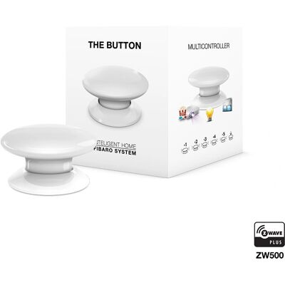 Fibaro The Button Botão de alarme de pânico sem fio cinza Fibaro The Button Botão de alarme de pânico sem fio cinza