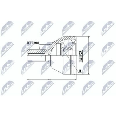 Kit giunti albero di trasmissione NTY NPZ-VV-018 - Cambio automatico Volvo S60 V60 Kit giunti albero di trasmissione NTY NPZ-VV-018 - Cambio automatico Volvo S60 V60