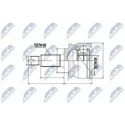 NTY NPZ-SU-032 Set de articulații pentru axul de transmisie - Compatibil cu Suzuki NTY NPZ-SU-032 Set de articulații pentru axul de transmisie - Compatibil cu Suzuki