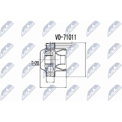 NTY NPW-VV-006 Drivakselleddsett for Volvo XC90, V70 II NTY NPW-VV-006 Drivakselleddsett for Volvo XC90, V70 II