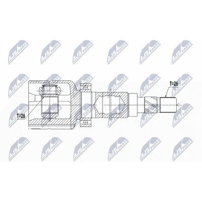 NTY NPW-FR-083 Articulație de Arbore de Propulsie Ford Volvo - Față Dreaptă NTY NPW-FR-083 Articulație de Arbore de Propulsie Ford Volvo - Față Dreaptă