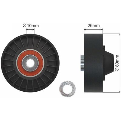 Alfa Romeo styrskiva - Plast - Diameter 80mm - 145/146 Alfa Romeo styrskiva - Plast - Diameter 80mm - 145/146